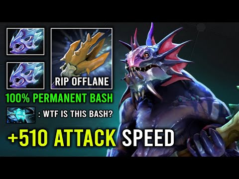WTF +510 Attack Speed Permanent Bash Sea Monster Hit Like a Truck Slardar NEW Offlane Guide Dota 2