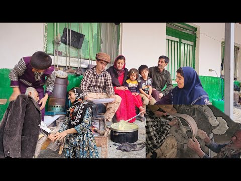 Traditional Doogh Rice & Fixing Grandfather’s Mill: Warmth in the Village Cold 🍚🔧