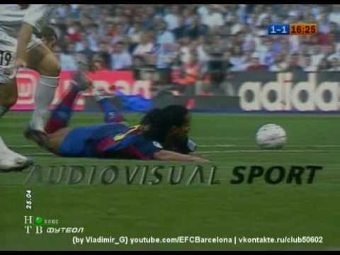 Real Madrid - Barcelona (1-2) 2nd half 2004 highlights, tricks