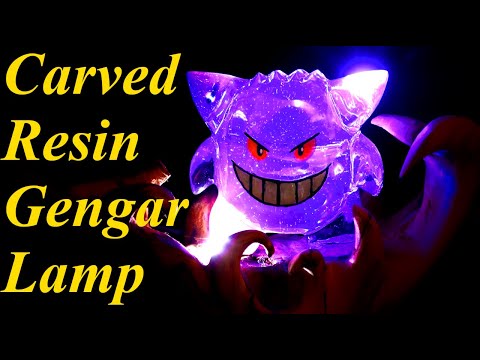 I CARVED a Block of Resin Into a GENGAR LAMP!