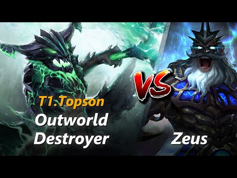 Topson mid Outworld Destroyer vs Zeus | First 10 minutes
