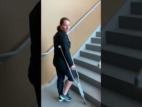 Post-op stairs with crutches-non weight bearing