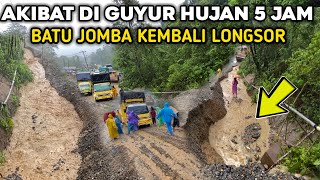 Download lagu Akibat Di Guyur Hujan Deras‼️Tanjakan Batu Jomba Longsor Dan Menyempit mp3