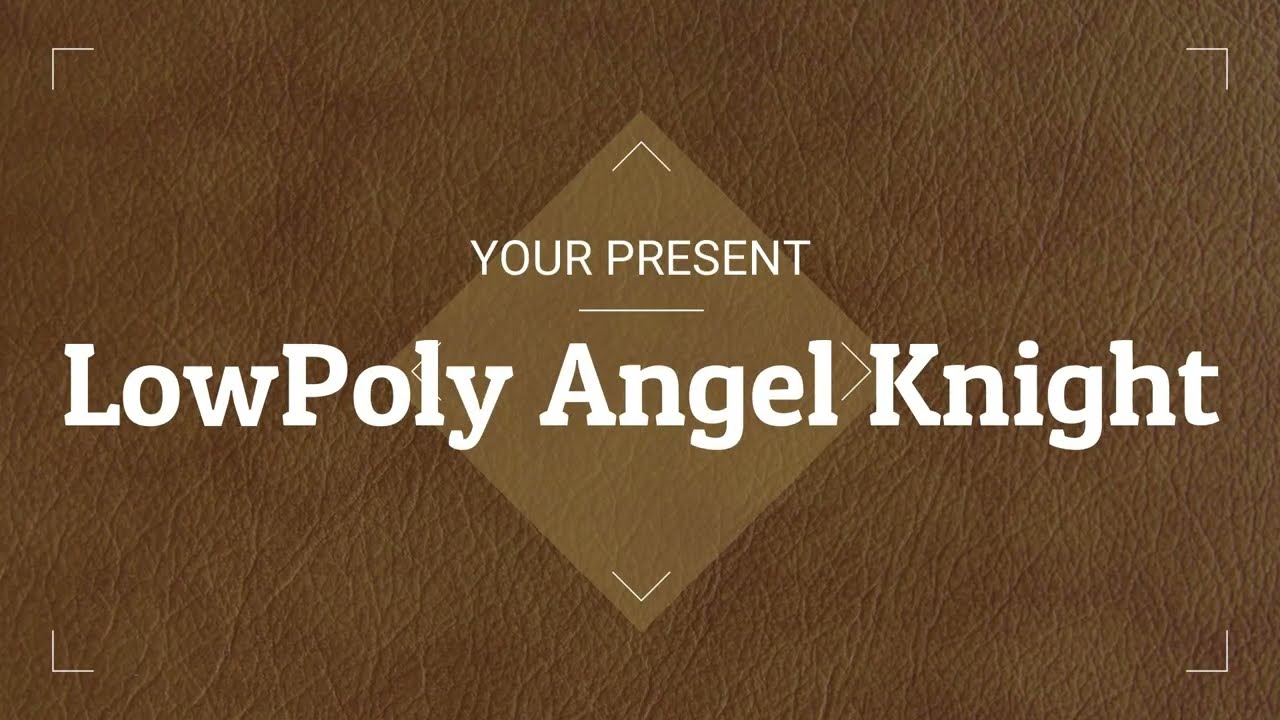 Animated Low Poly Angel Knight 3D Model