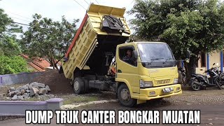 Download lagu Dump Truk Canter Pengangkut Pasir Bongkar Muatan mp3