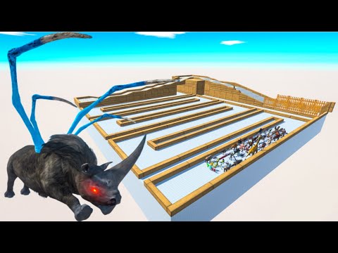 💀🦏 Escape From Alien Woolly Rhino BLOODBATH 🔥😱 Last Survivor Challenge | ARBS