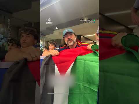 Spain's Oscar-winning actor raises Palestine flag at World Cup match