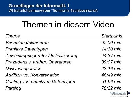 Primitive Datentypen und Operatoren (Teil 1) in Java | 4. Tutorial