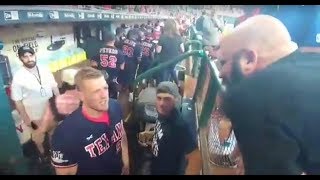 Joe Everson "Anthem Artist" and JJ Watt at the JJ Watt Charity Classic 2017