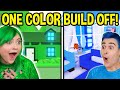 CHALLENGING MY *BOY FRIEND* TO A *ONE COLOR BUILD OFF* CHALLENGE FOR HIS DREAM PET! ADOPT ME ROBLOX