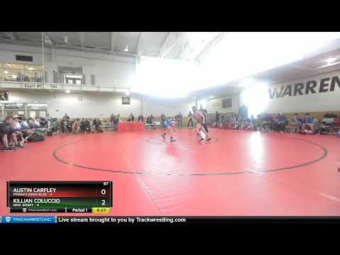 97 Lbs Round 3 (8 Team) - Austin Carfley, Pennsylvania Blue Vs Killian Coluccio, New Jersey 87f5