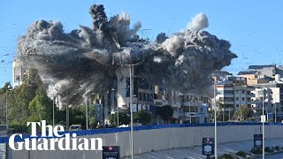 Israeli strike destroys building in Beirut's southern suburb