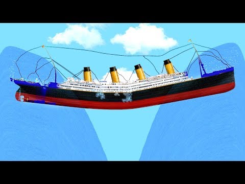 Two Tsunamis Hit The Titanic Simultaneously Thus Breaking the Game - Floating Sandbox