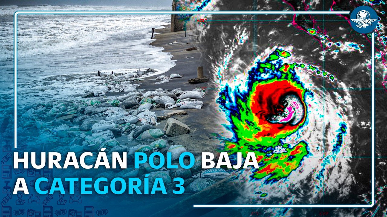Huracán Polo baja a categoría 3; mantiene alerta en BCS