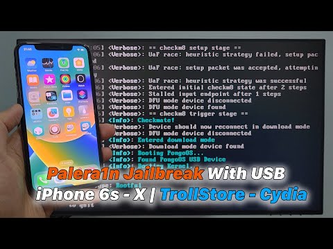 Palera1n Jailbreak (Rootless/Rootful) With USB iPhone 6s  - X l Install TrollStore/Cydia
