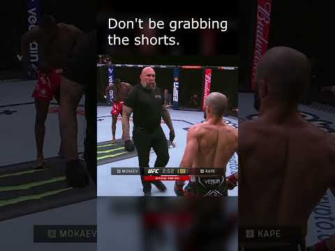 When Mokaev Got Busted Pulling Shorts Down #ufc