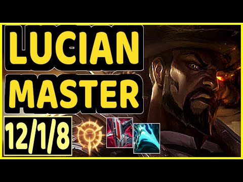 LUCIAN - 12/1/8 KDA GAMEPLAY - EUW Ranked MASTER