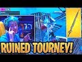 Ninja Shocked at PRO Destroying $1,000,000 Winter Royale with the Infinity Blade! - Fortnite Moments