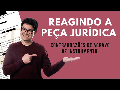 REAGINDO A PEÇA JURÍDICA (CONTRARRAZÕES DE AGRAVO DE INSTRUMENTO)