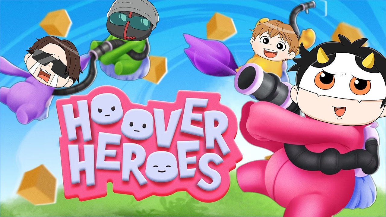 ハチャメチャカオスバトルなゲームを4人でやってみた！【Hoover Heroes】