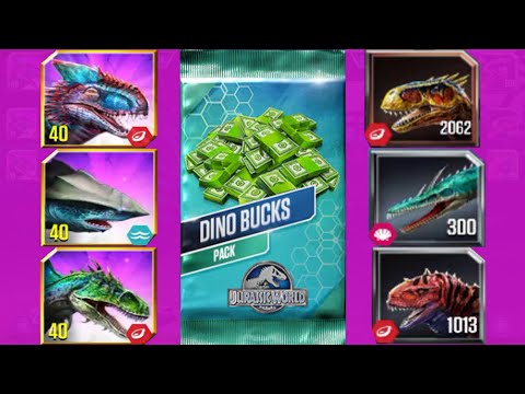 YUDON, MEGARCHELON, ALLONOGMIUS - DINO BUCKS PACK - JURASSIC WORLD THE GAME