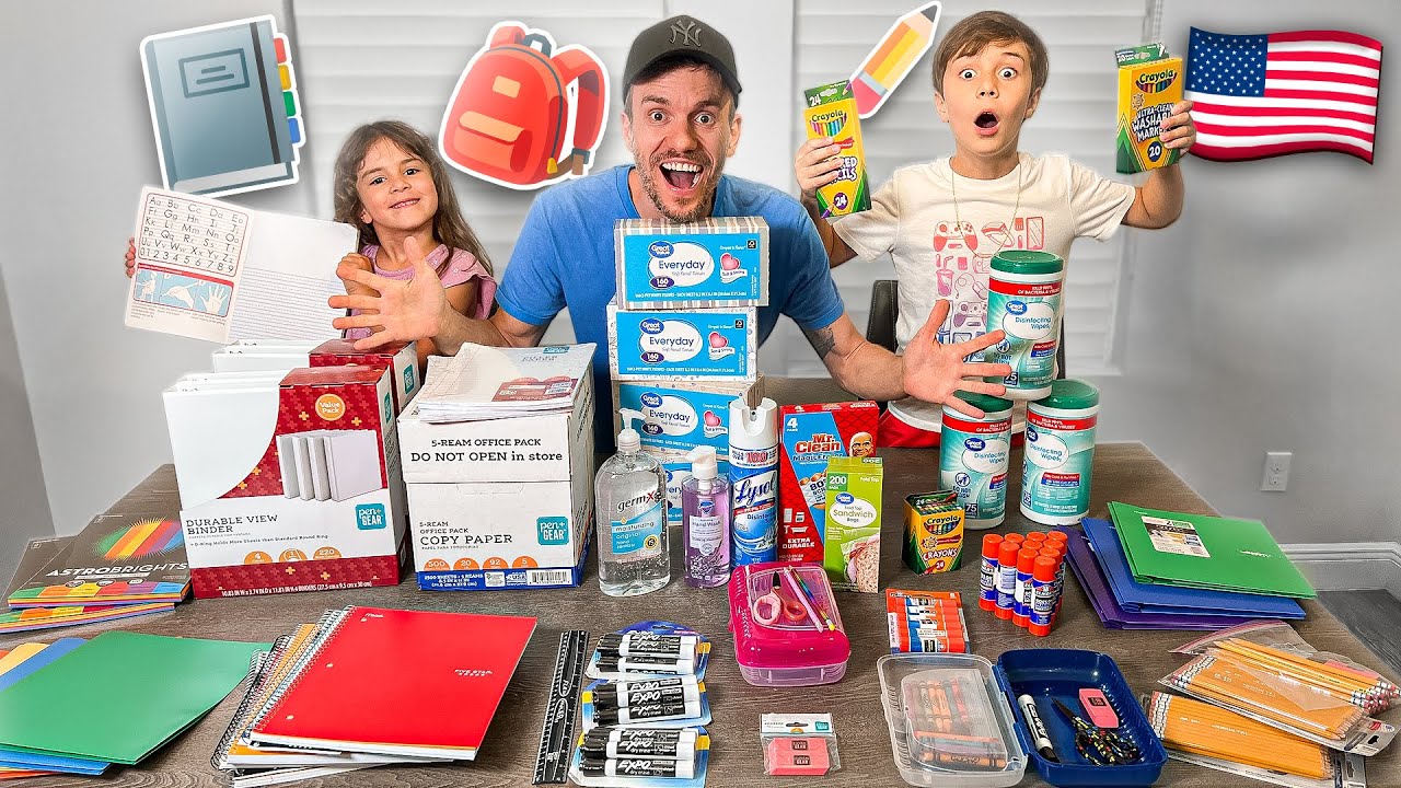 MATERIAL ESCOLAR PARA VOLTA ÀS AULAS NOS ESTADOS UNIDOS - Família Brancoala