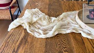 10 Pcs Beige 10FT Cheesecloth Table Runner 23'x120' Romantic Cheese Cloth Table Runner Boho Rustic G
