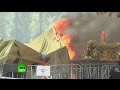 В словенском лагере для беженцев произошел пожар 