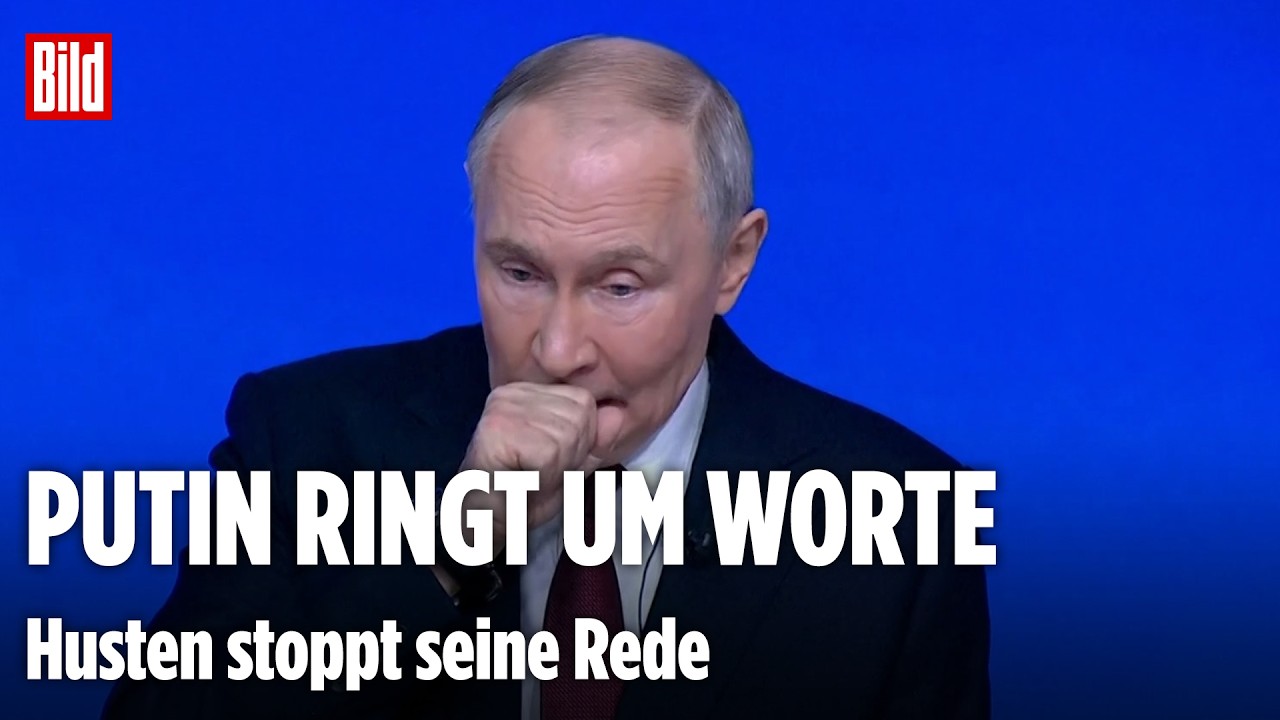 PUTIN ANGESCHLAGEN: Husten, Stocken, wirre Sätze bei Jahrespressekonferenz