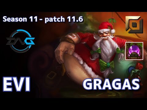 【韓国サーバー/C1】DFM Evi グラガス(Gragas) VS サイラス(Sylas) TOP - Patch11.6 KR Ranked【LoL】