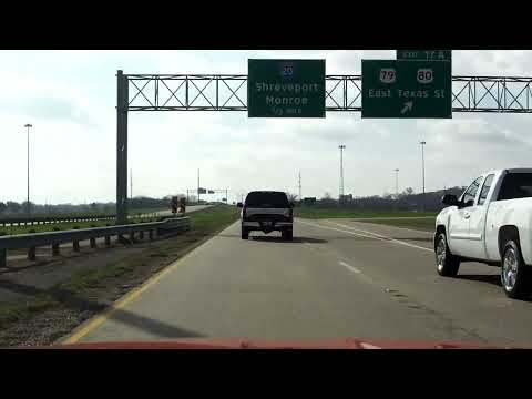 Shreveport Bypass (Interstate 220 Exits 7 to 17) eastbound