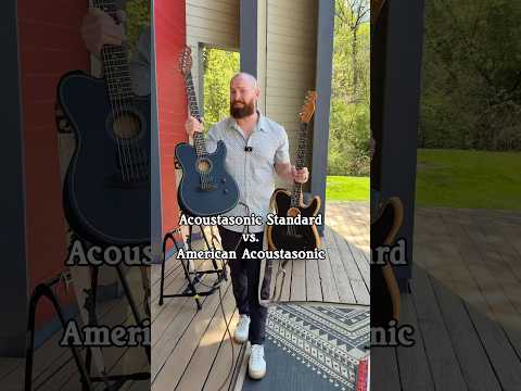 Can the Fender Acoustasonic Standard hold up against the American? #guitar #acoustasonic