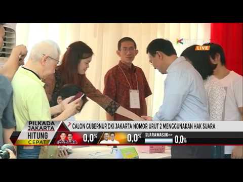 Ahok Mencoblos di TPS 56 Pantai Mutiara