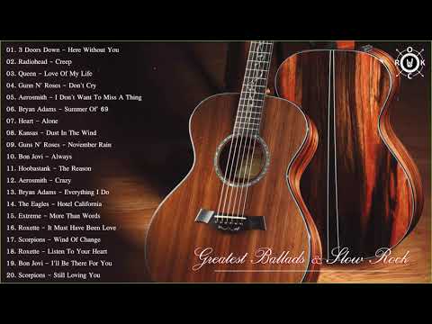 Acoustic Rock | Greatest Ballads \u0026 Slow Rock Songs 80s - 90s