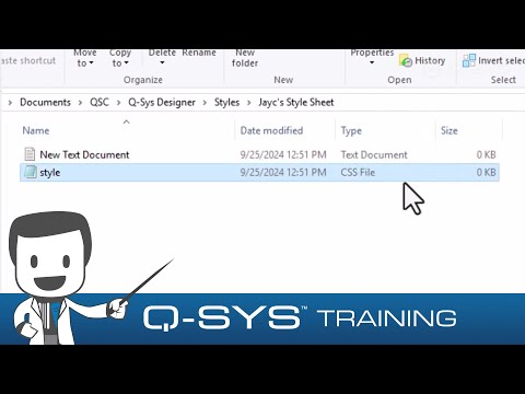 Q-SYS Training  |  Control and UCI FUNDAMENTALS - B2 - Building a CSS File
