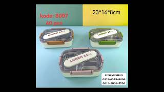 Lunch Box Kotak Makan MBG Plastik Dalam Stainless