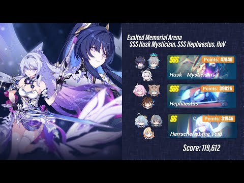 EX Memorial Arena - SSS Husk Mysticism, SSS Hephaestus, Herrscher of the Void (119,612 Points)