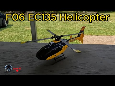 F06 EC135 RC Helicopter for Beginner Pilots - Easy To Fly - Review and 1st Flight