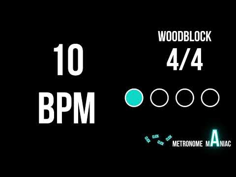 Metronome 10 BPM 4/4 - Woodblock