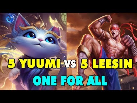 [LMHT] Chế Độ "ONE FOR ALL" 5 Yuumi vs 5 LeeSin | Cười Đau Bụng - Trâu best Udyr