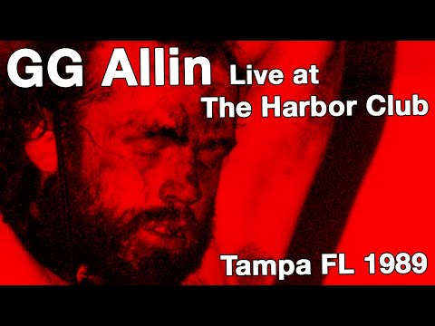 GG Allin LIVE FOOTAGE at The Harbor Club Tampa FL 1989! The Full story!