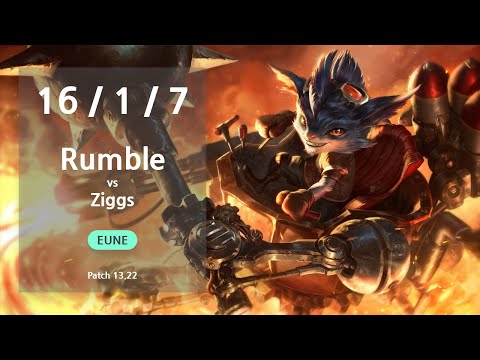 Rumble Mid vs Ziggs - EUNE Challenger Patch 13.22