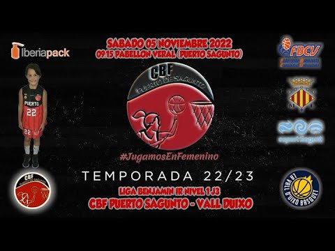 Videohighlights Benjamín Iberiapack CBF Puerto Sagunto - Vall D´Uixo (LIGA J3 22-23)