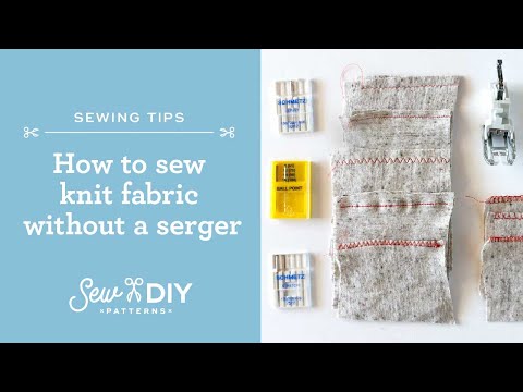 How to sew knit fabrics without a serger