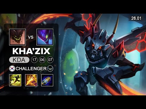 Kha'Zix vs Malphite Jungle - KR Challenger - Patch 26.01 Season 16