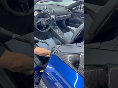 Thumbnail for Steam cleaning this Porsche Spyder RS prior to @CquartzFinest Ceramic Coating Interior Service by Porsche RS Spyder