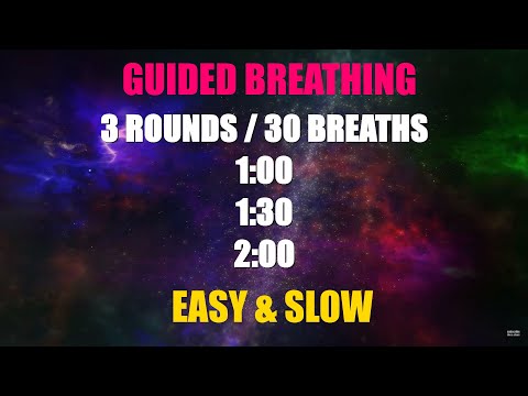 Easy and Slow Wim Hof Breathing Technique | 3 rounds | 30 breaths: relaxing 432Hz + OM