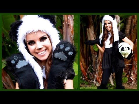 Cute & Cuddly Panda Look ♥ Makeup, Hair, and Costume!