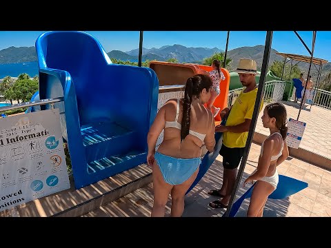 Tunnel Free Fall Water Slide at Aqua Dream Water Park, Marmaris