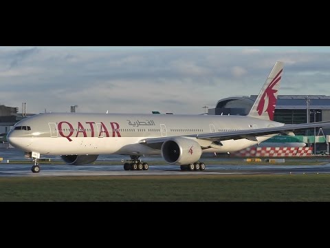 *Rare* Qatar Boeing 777-300ER Takeoff at Dublin Airport